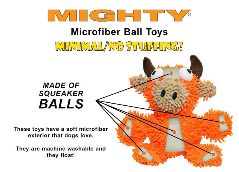 MIGHTY- Microfiber Ball Duck â€“ Made with Squeaker Balls and Minimal Stuffing. Strong & Tough. Interactive Play Dog Toy. Machine Washable & It Floats - Image 5